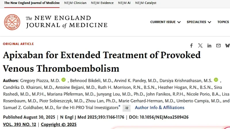 Abdulrahman Katib: Extended Low-Dose DOAC May Reduce VTE Recurrence 1 Abdulrahman Katib: Extended Low-Dose DOAC May Reduce VTE Recurrence