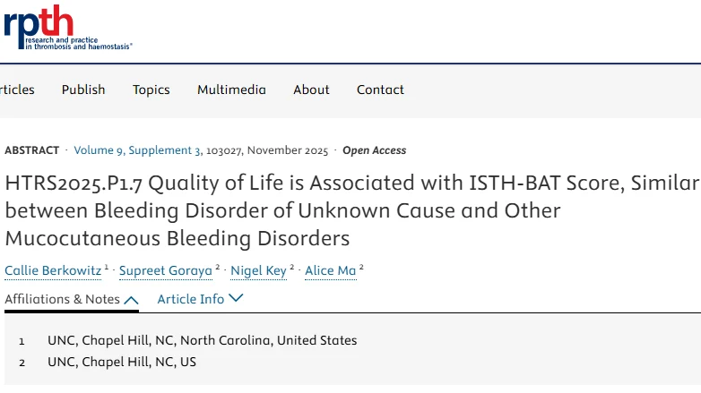 Wolfgang Miesbach: Comparing Clinician-Assessed and Patient-Reported Bleeding Scores and Quality of Life