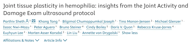 What if Hemophilic Joint Damage Isn’t as Irreversible as We Thought? - RPTH Journal