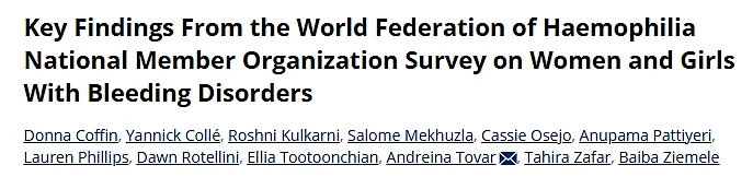 Addressing Underdiagnosis and Care Inequities in Women and Girls with Bleeding Disorders - WFH