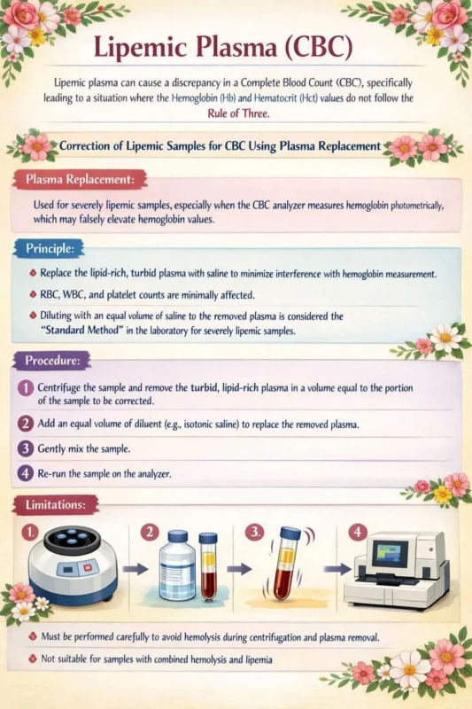 Omar Adwan: Correcting Lipemic Samples in CBC Using the Plasma Replacement Method 1 Omar Adwan: Correcting Lipemic Samples in CBC Using the Plasma Replacement Method