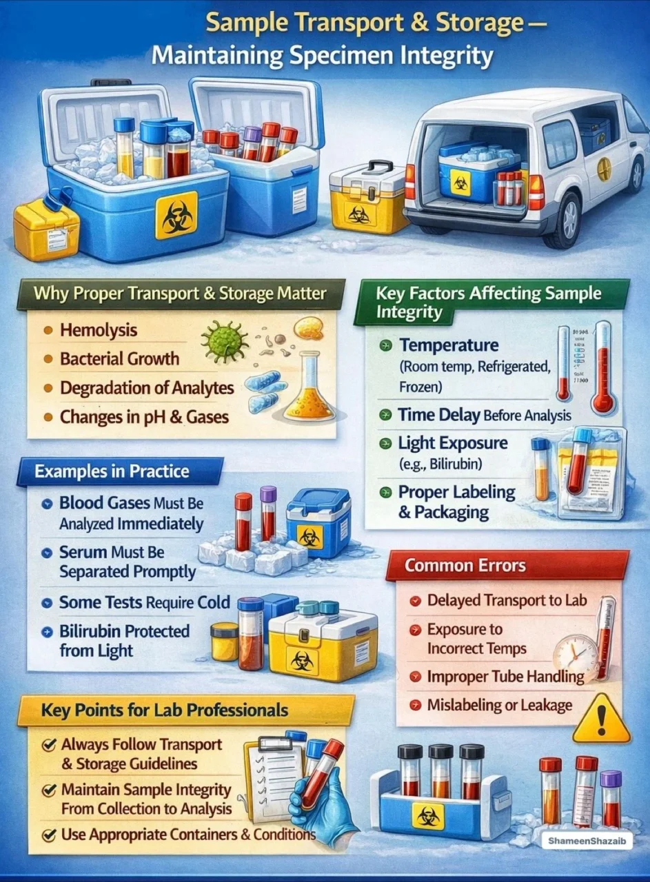 Shameen Shazaib: Sample Transport and Storage - Maintaining Specimen Integrity 1 Shameen Shazaib: Sample Transport and Storage - Maintaining Specimen Integrity