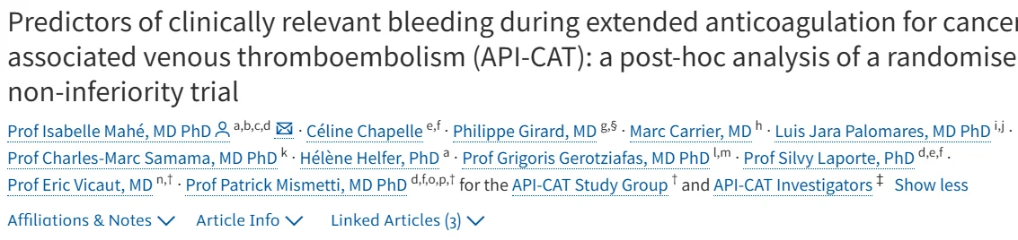 Isabelle Mahé: Reduced-Dose Apixaban Lowers Bleeding Risk in CAT Without Losing Efficacy