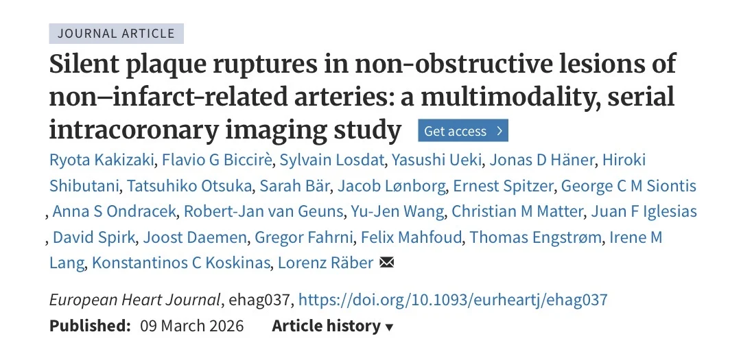 Lorenz Räber: New Insights Into Silent Plaque Ruptures in AMI Patients 1 lorenz Räber