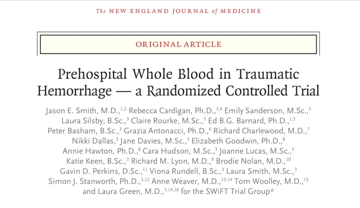 Peter Antevy: Revealing How SWiFT Is Highlighting Prehospital System Limitations 1 Peter Antevy