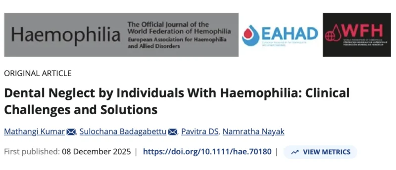 Mathangi Kumar: Why People with Hemophilia Are Ending Up in the ER for Dental Emergencies