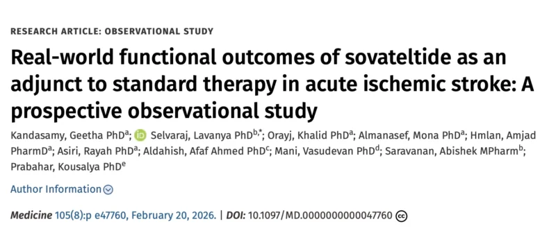 Abishek Saravanan: Neuroprotective Benefits of Sovateltide in Real-World Stroke Management