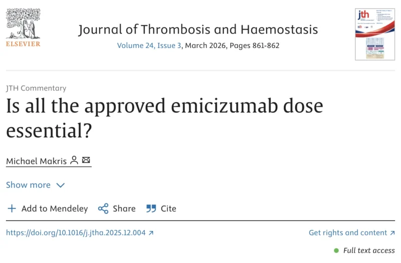 Alyaa Al-Mughairy: Rethinking Emicizumab Low-Dose Regimens to Ensure Safe and Sustainable Patient Access