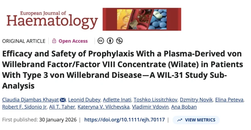 Robert Sidonio: Prophylaxis with Wilate and The WIL-31 Study Results