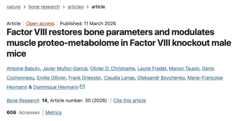 Peter Bou Dib: New Insights on Factor VIII and the Musculoskeletal System