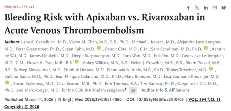Bartosz Hudzik: Choosing The Right Anticoagulant for Acute Venous Thromboembolism