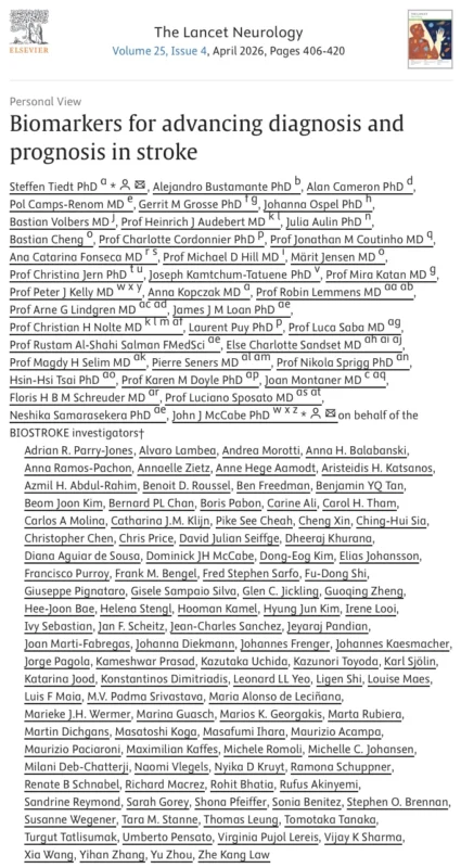 Rustam Al Shahi Salman: An Untapped Potential for Biomarker Discovery In Various Contexts for Stroke