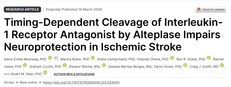 Stuart Allan: An Important Translational Project In Relation to Acute Stroke Treatment 1 Stuart Allan: An Important Translational Project In Relation to Acute Stroke Treatment