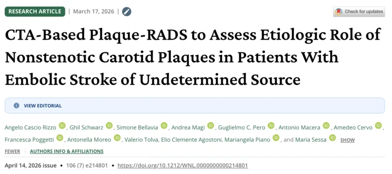 Luca Saba: The Impact of Carotid Plaque-RADS on Improving The Risk Stratification in ESUS 1 Luca Saba: The Impact of Carotid Plaque-RADS on Improving The Risk Stratification in ESUS