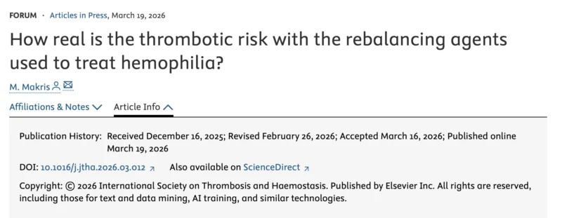 Wolfgang Miesbach: The Benefit with Hemophilia Rebalancing Agents Is Real, But So Are The Open Questions