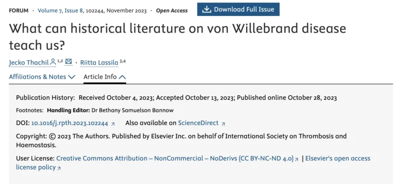 Bruno Pougault: How Understanding Vascular Mechanisms Could Transform the Future of VWD Management