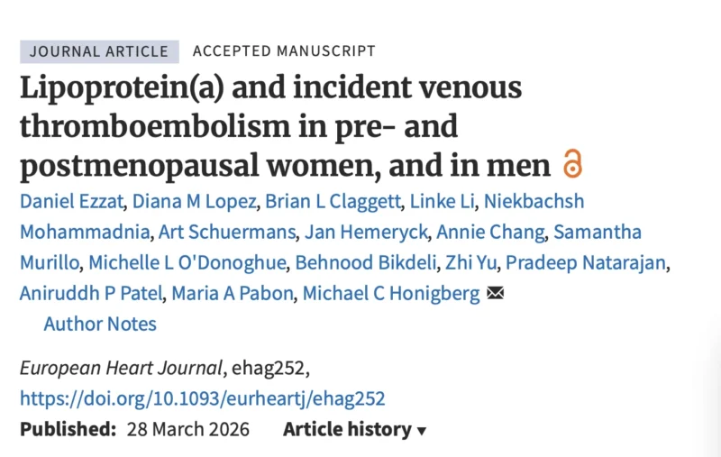 Maria Angelica Pabon: LPA Relation to VTE Appears To Be Hormone-Dependent 1 Maria Angelica Pabon: LPA Relation to VTE Appears To Be Hormone-Dependent