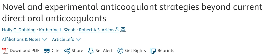 Danny Hsu: The Next Frontier in Anticoagulation Beyond DOACs 1 Danny Hsu: The Next Frontier in Anticoagulation Beyond DOACs