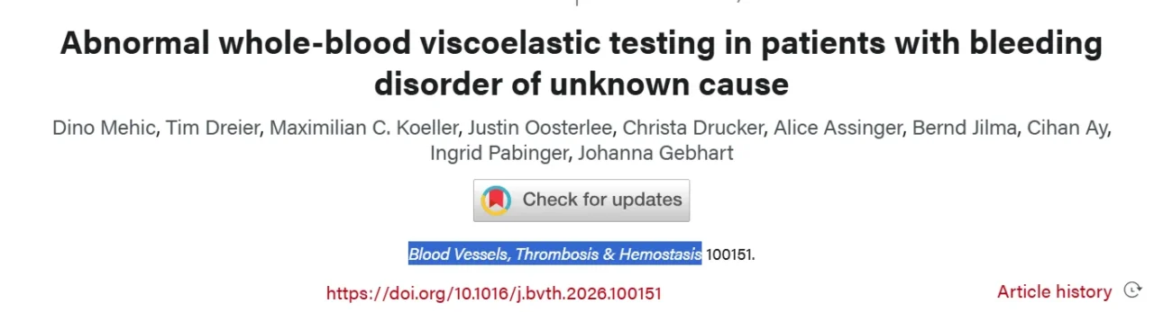 Dino Mehic: Can Global Coagulation Testing Detect Abnormalities in BDUC?