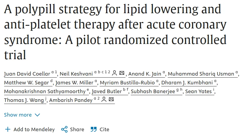 Carlos Andrés Vergara Sánchez: Insights From the POLY-ACS Trial on Post-ACS Medication Adherence
