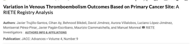 Alfonso Tafur: The Data Behind Cancer-Associated Thrombosis