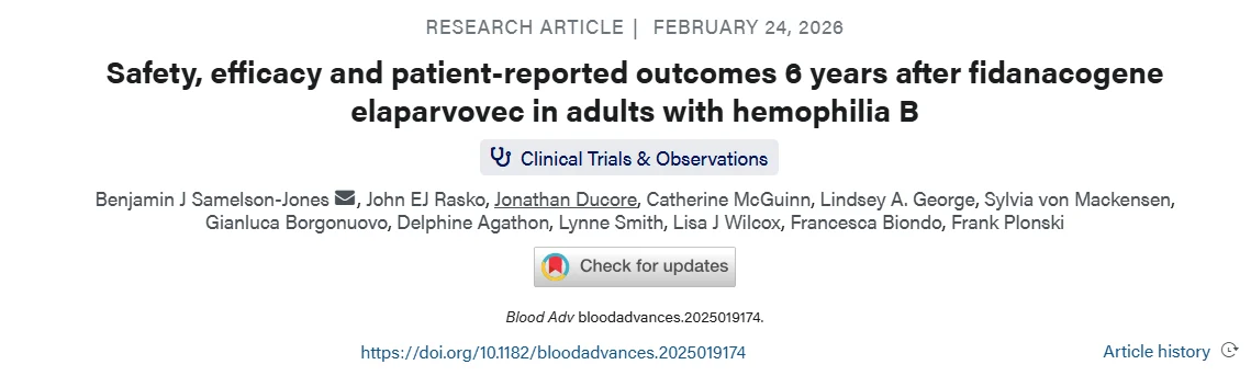 Ben Samelson-Jones: Long-Term Safety and Efficacy of AAV Gene Therapy Using FIX-Padua in Hemophilia B