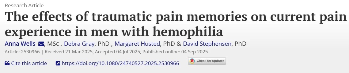 How Traumatic Pain Memories May Influence the Way Pain Is Felt in the Present - EAHAD