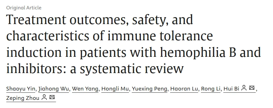 Does ITI Actually Work in Hemophilia B - RPTH Journal