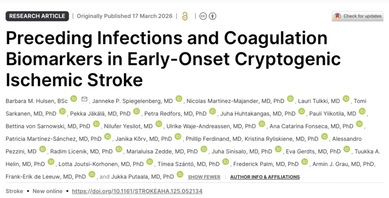 Wolfgang Miesbach: Infections as a Trigger for Stroke in Young Adults