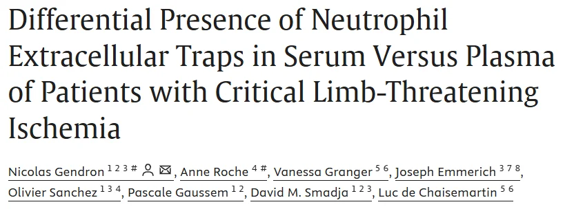 Nicolas Gendron: Challenges in Measuring NETs in Clinical Samples