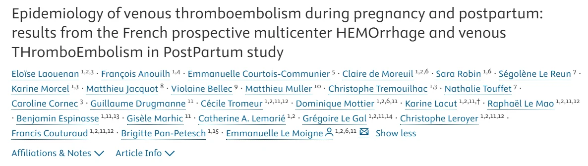 Heghine Khachatryan: Persistent Risks of Venous Thromboembolism in Pregnancy and Postpartum