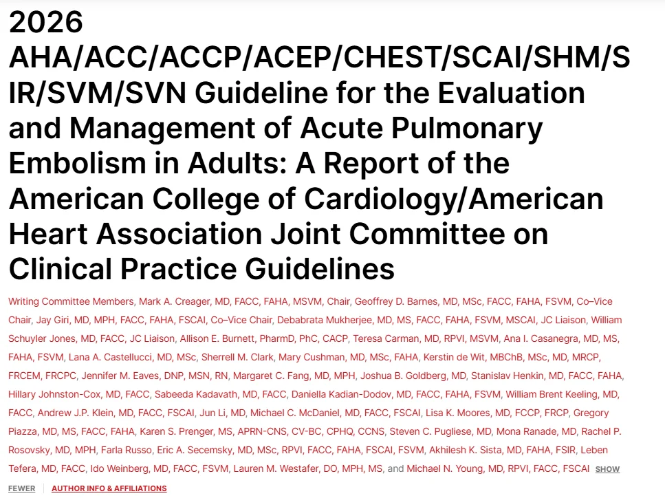 Kevin Meier: Important Nuance in the 2026 AHA/ACC Acute PE Guideline for Patients with Brain Tumors 1 Kevin Meier: Important Nuance in the 2026 AHA/ACC Acute PE Guideline for Patients with Brain Tumors