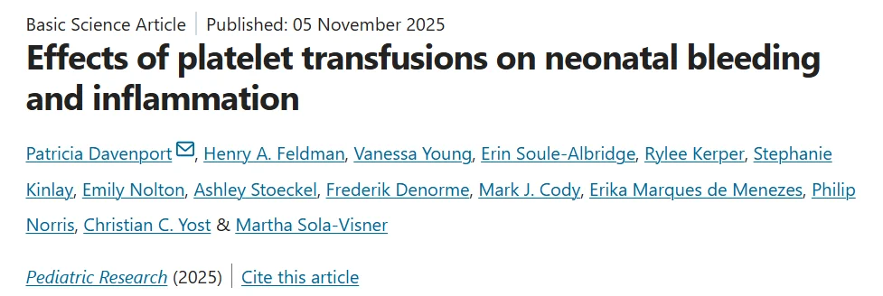 Erin Soule-Albridge: Effects of Platelet Transfusions in Neonates in the NICU