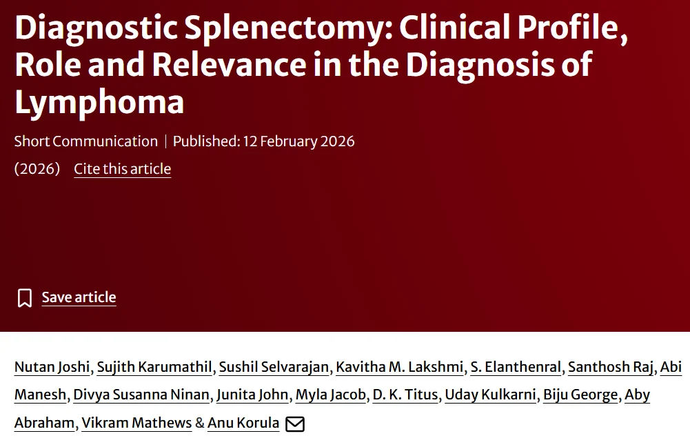 John Abraham։ The Role of Diagnostic Splenectomy in Unexplained Splenomegaly