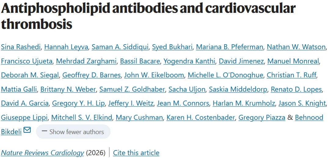 Giuseppe Lippi: New Insights Into Antiphospholipid Antibodies and Cardiovascular Thrombosis