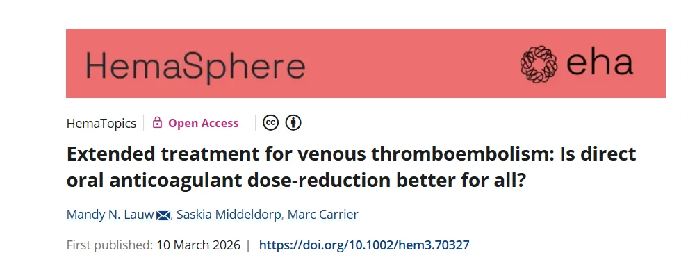 Mandy Lauw: Can Reduced-Dose DOACs Be Applied to All Patients With VTE?