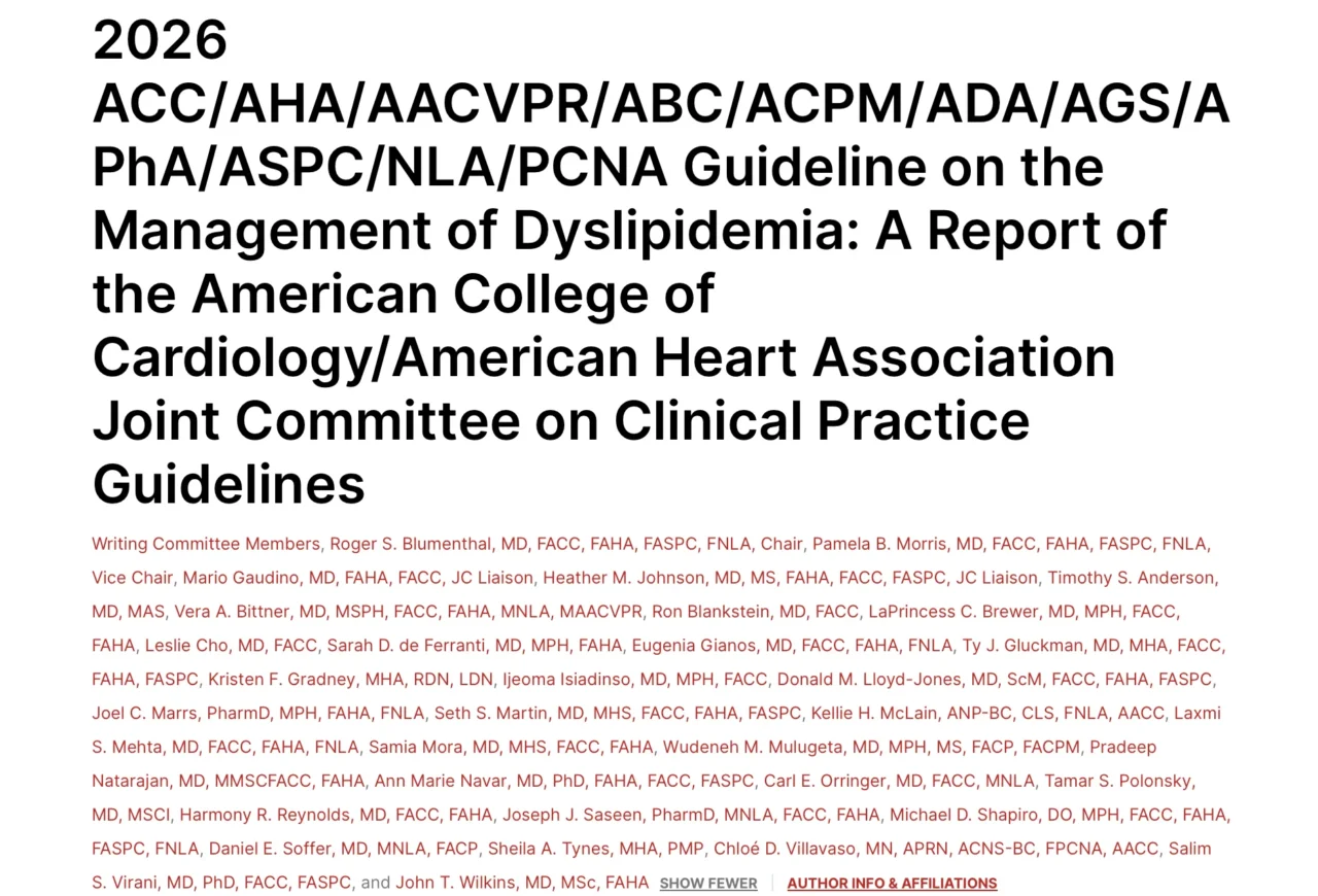 Pradeep Natarajan: Key New Aspects of the 2026 ACC/AHA Dyslipidemia Guidelines