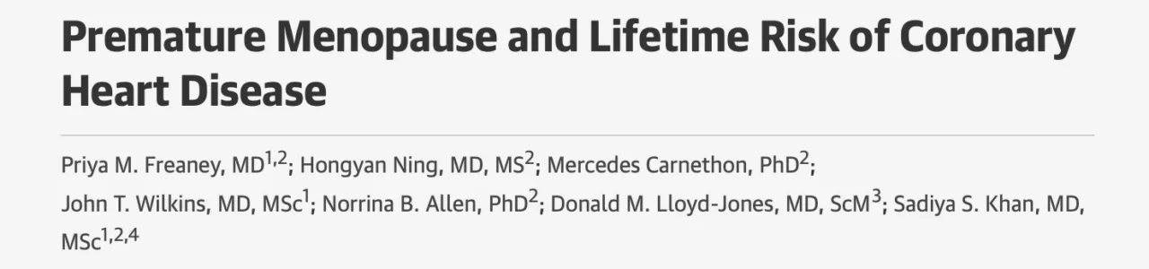 Glen Pyle: Association Between Premature Menopause and Coronary Heart Disease Risk