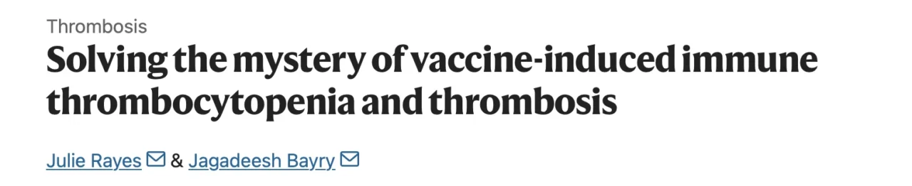 Jagadeesh Bayry: Molecular and Genetic Mechanisms of VITT
