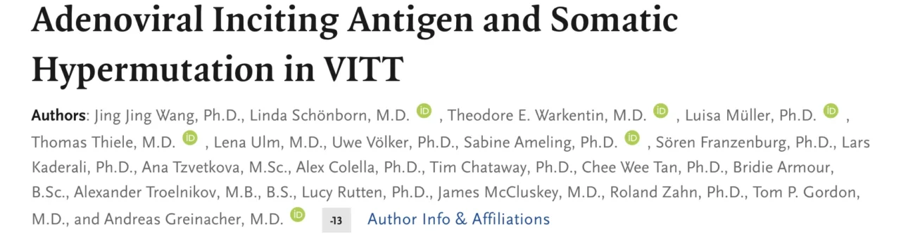 Jagadeesh Bayry: Molecular and Genetic Mechanisms of VITT