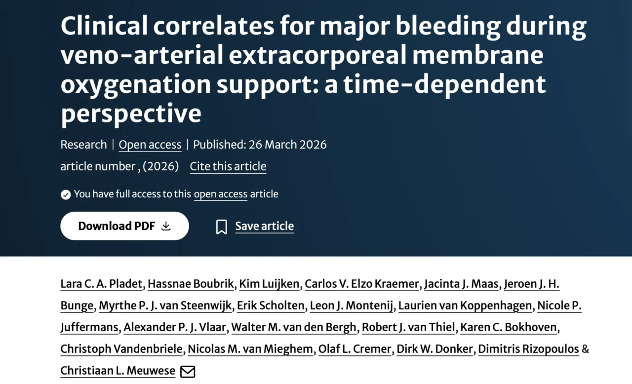 Christophe Vandenbriele: Bleeding on VA-ECMO Remains the Achilles' Heel
