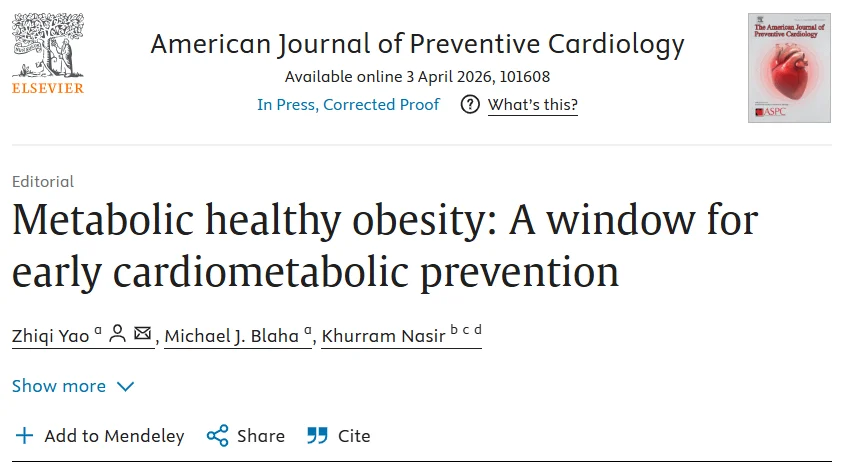 Kausik Ray։ Metabolically Healthy Obesity Is Being Re-Evaluated as a High-Risk Condition Needing Closer Attention