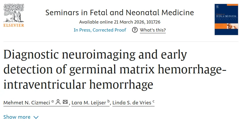 Mehmet N. Cizmeci: Neuroimaging in Preterm Infants With Intraventricular Hemorrhage Is Evolving