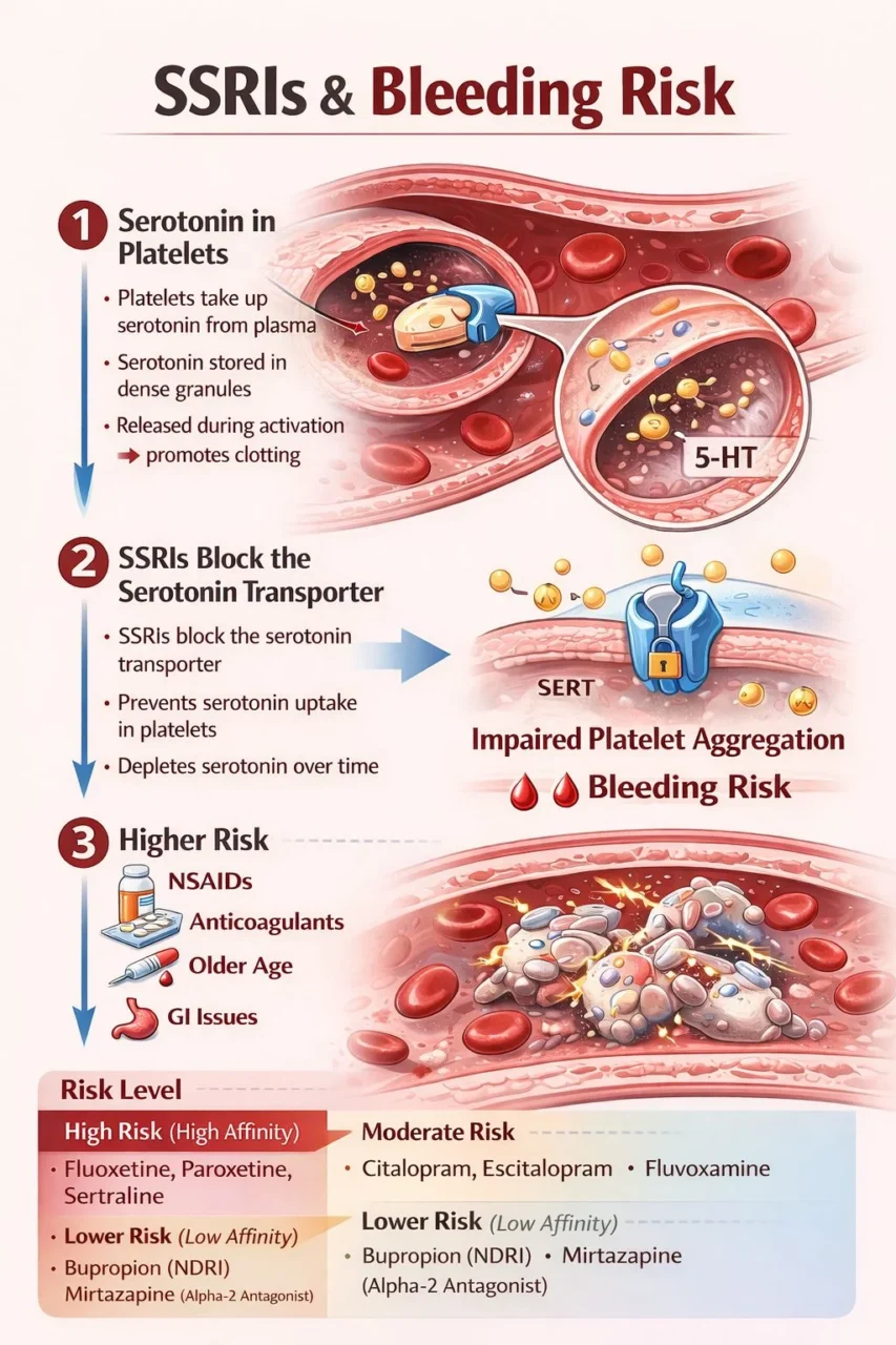 Timothy Lesaca: How SSRIs Influence Hemostasis Through Platelets 1 Timothy Lesaca: How SSRIs Influence Hemostasis Through Platelets