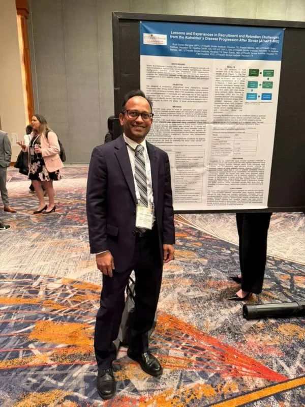 Prasen Marella Highlights Recruitment Challenges in Stroke-Alzheimer’s Research at TS26 - UTHealth Houston Stroke
