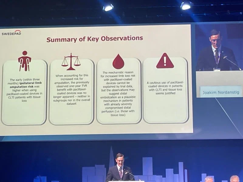 Joakim Nordanstig: SWEDEPAD Data Show Early Risk Of Limb Loss With Paclitaxel-Coated Devices
