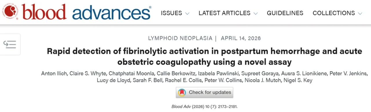 Anton Ilich։ A New Test for Rapid Detection of Fibrinolysis in Postpartum Hemorrhage