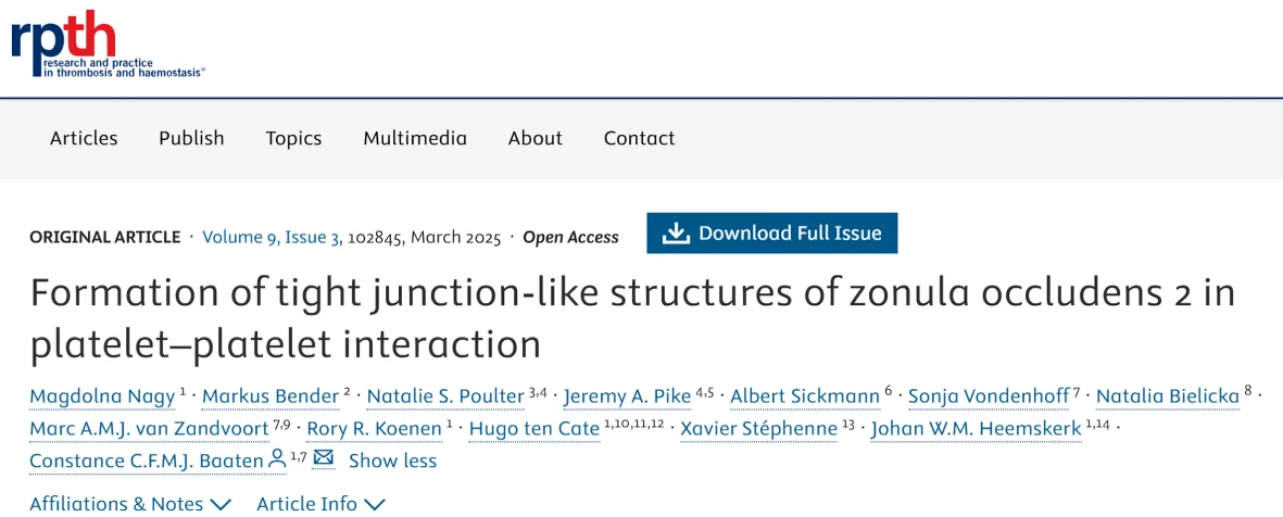 Alan Nurden: Structural Complexity of Contact Sites within Platelet Aggregates
