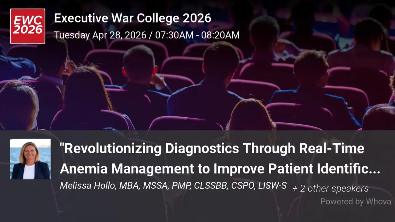 Melissa Hollo: Revolutionizing Diagnostics Through Real-Time Anemia Management at Executive War College