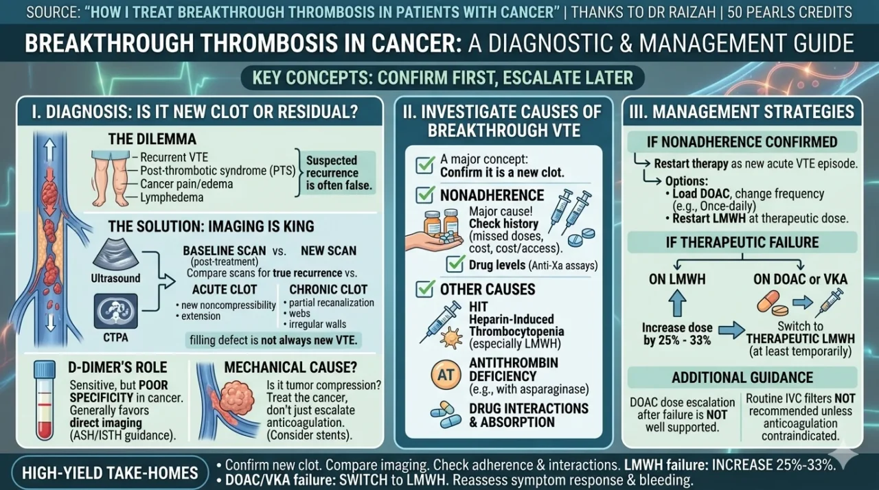 Chokri Ben Lamine: 50 Pearls Credits on How is Breakthrough Thrombosis in Patients with Cancer Being Treated